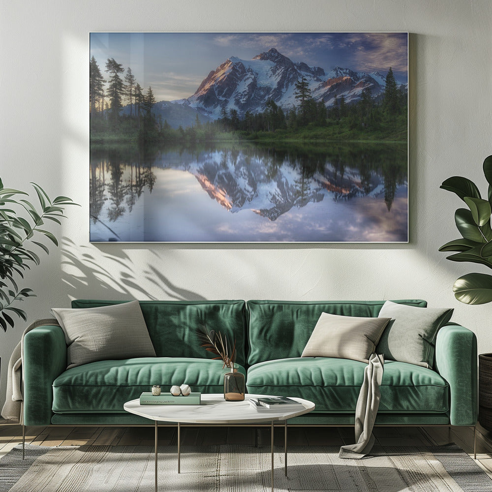 Sunrise on Mount Shuksan Poster