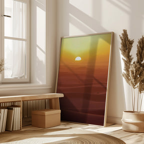 Sunset over Dunes Poster