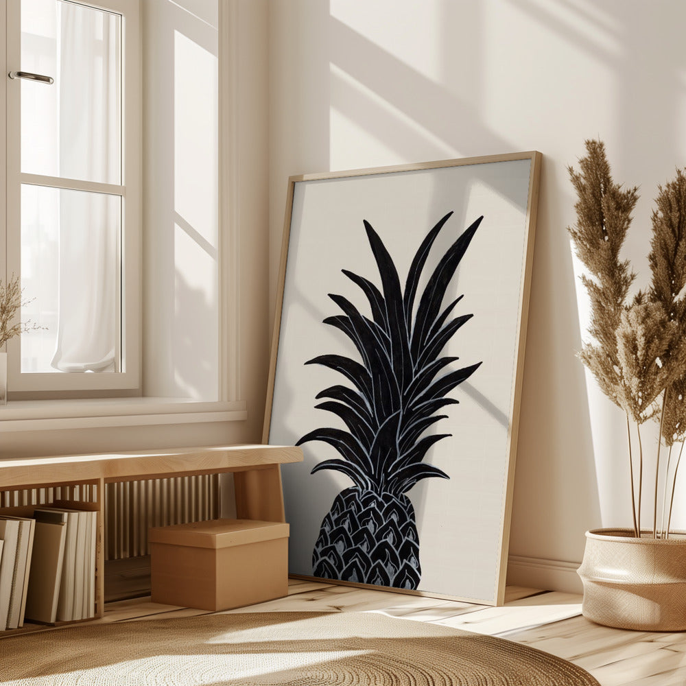 Black Pineapple Poster