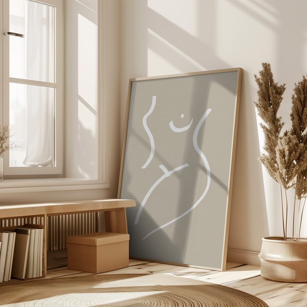 Body Sketch Sand Poster