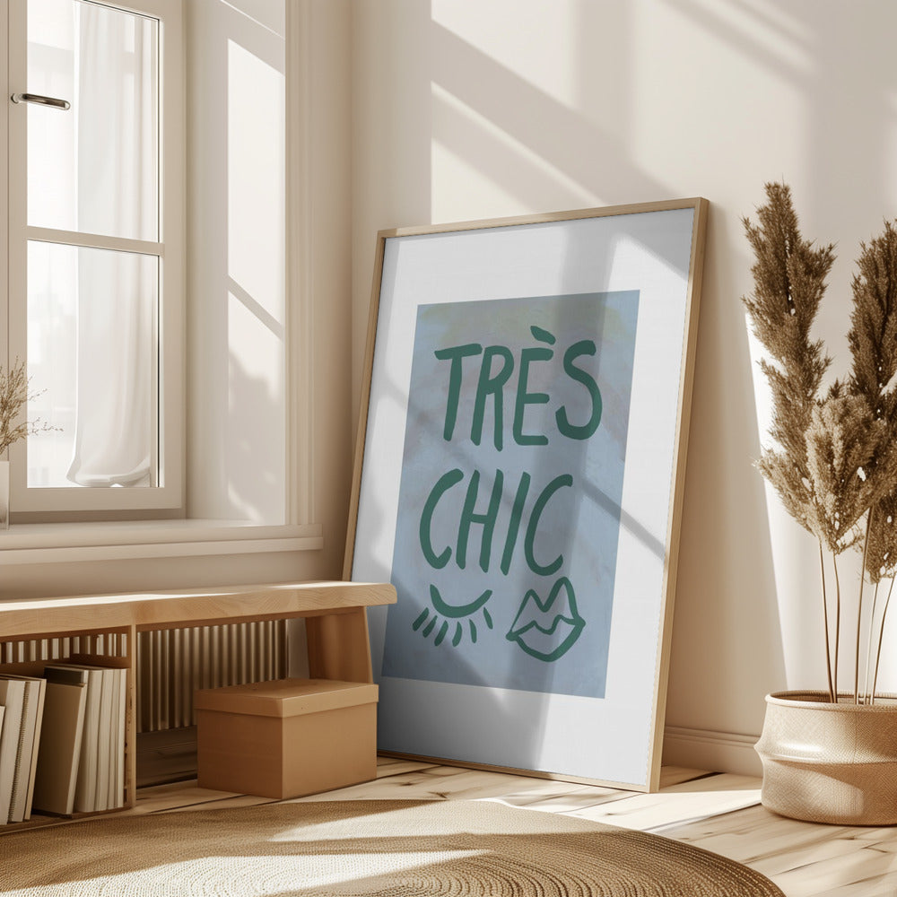 Très Chic Blue Frame Poster