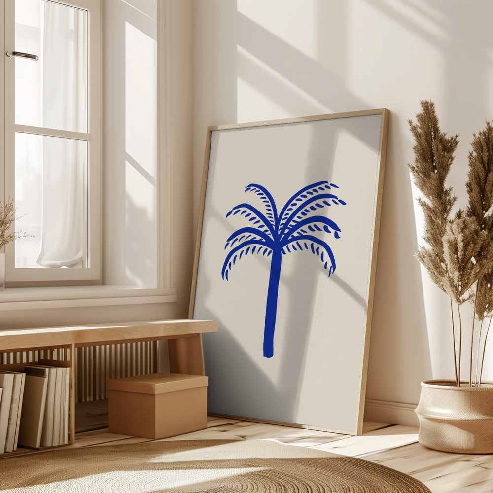 Blue Palm Poster