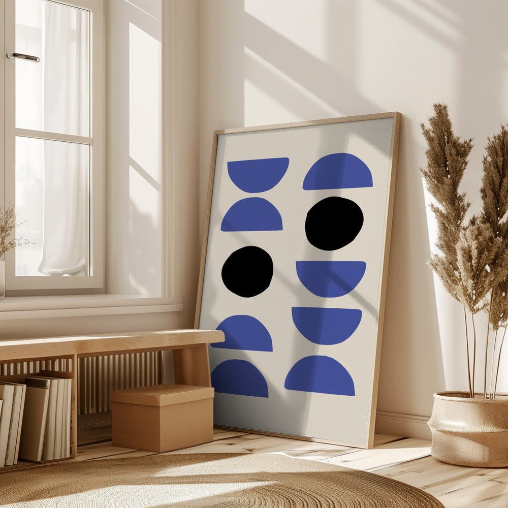 Blue Shapes Poster