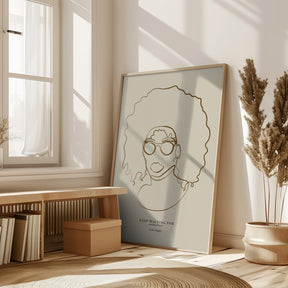 Woman face with glasses Poster