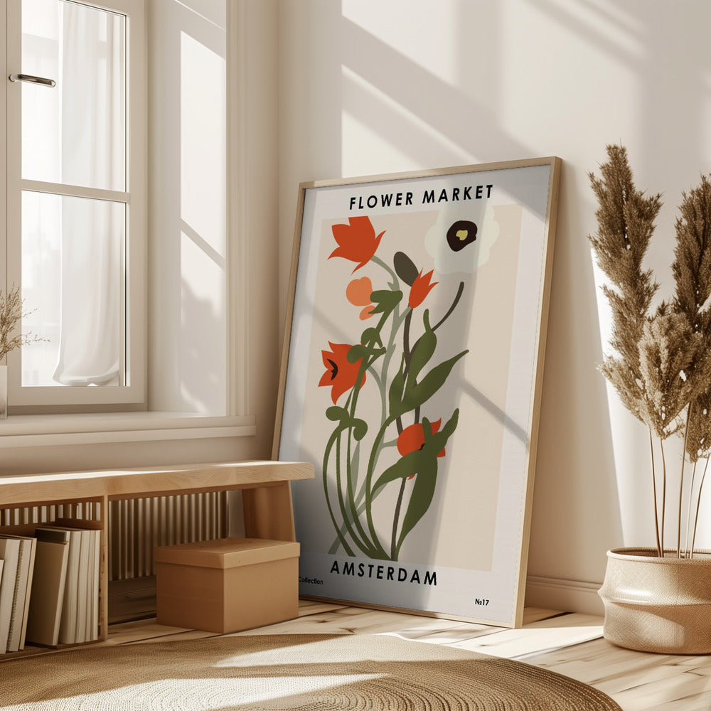 Flower Market Amsterdam Poster
