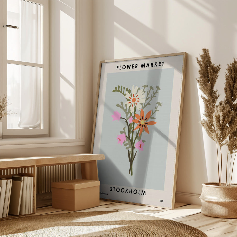 Flower Market Stockholm Poster