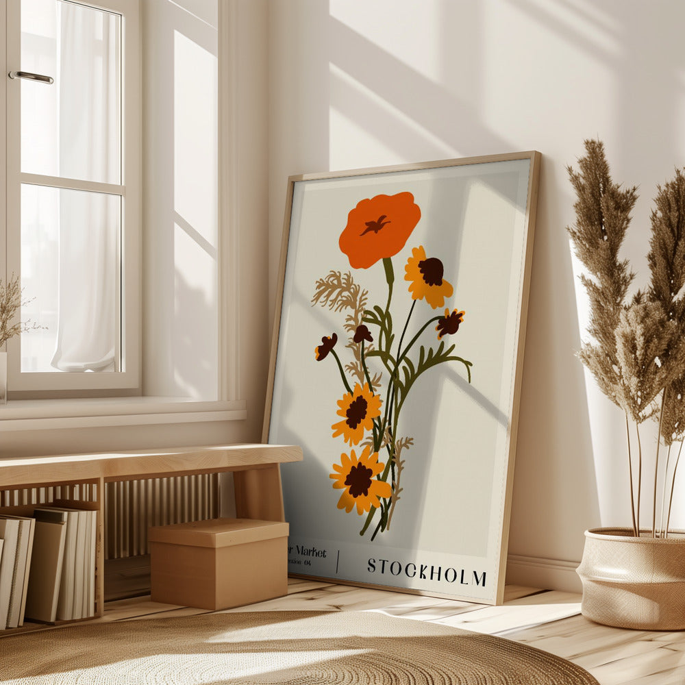 Flower Market. Stockholm Poster