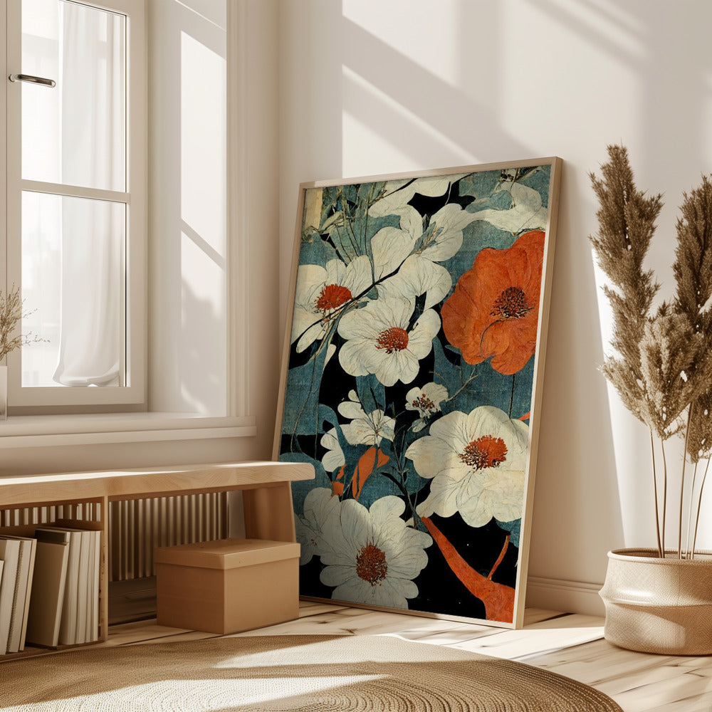 Asian Flowers Poster