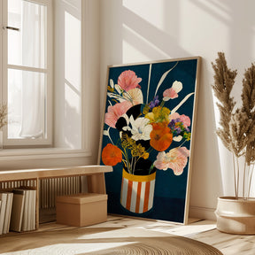 Flowers At Night Poster