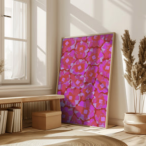 Cute Pink Blossom Pattern Poster