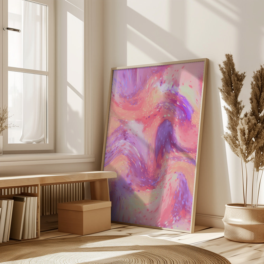 Pastel Space Pattern Poster