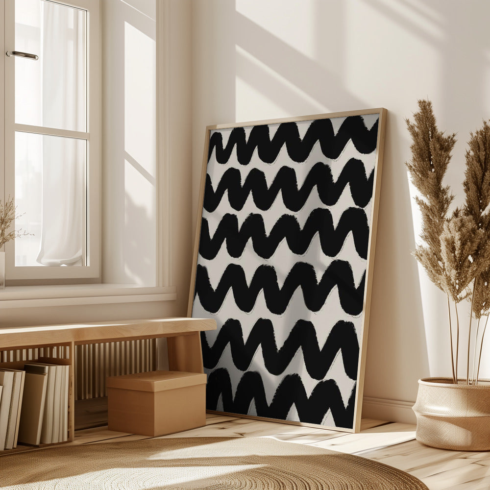 Thick Waves Pattern Poster