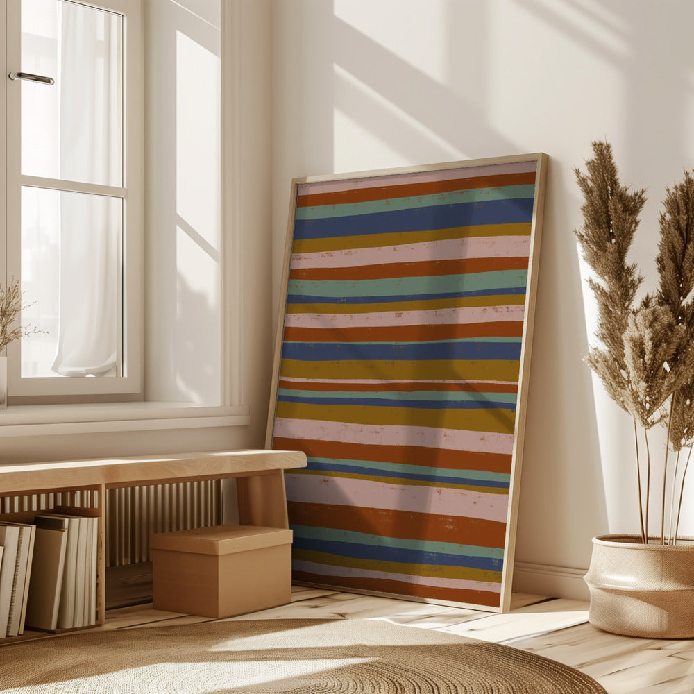 Ethno Colors Stripes Poster