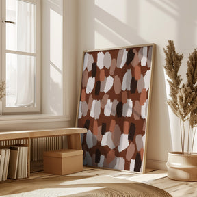 Pastel Earthy Strokes Pattern Poster