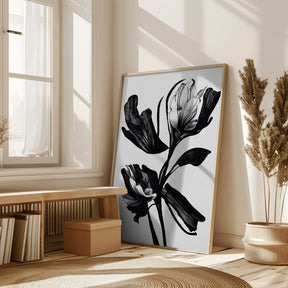 Black Flower Poster