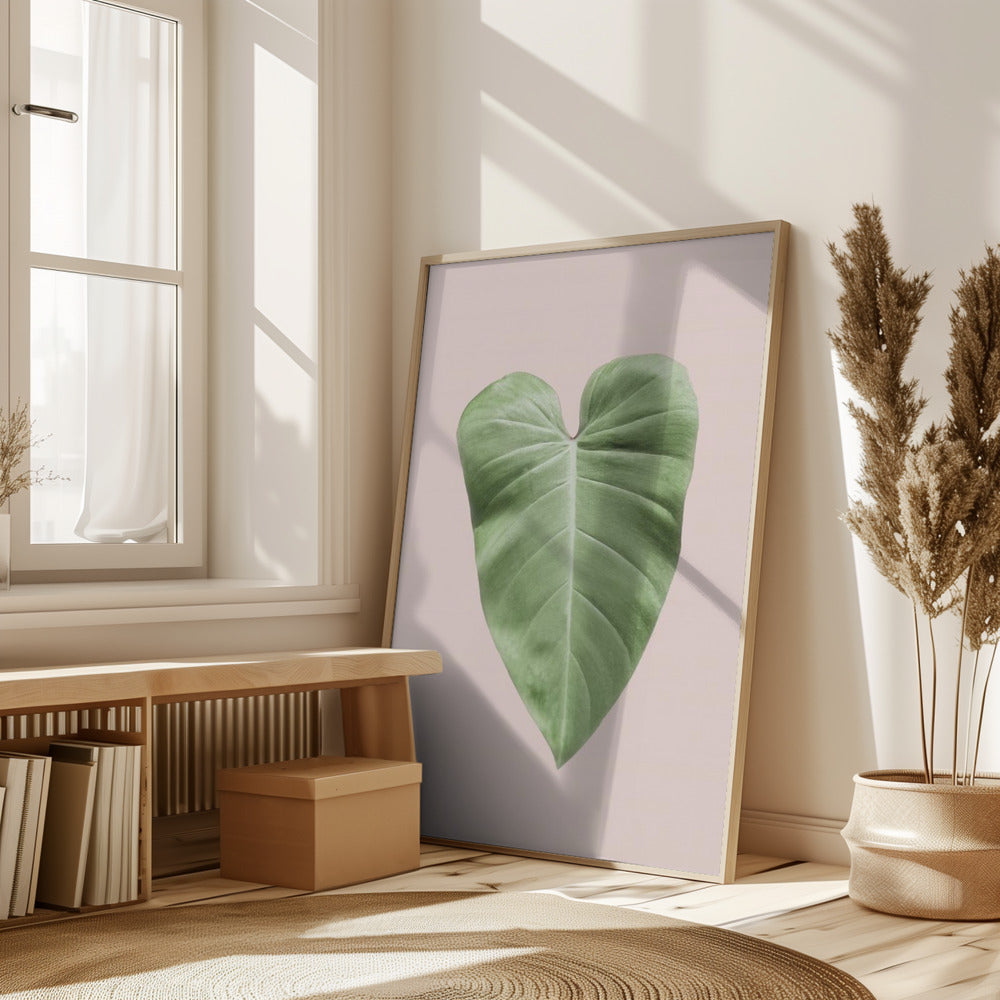 Tropical Leaf Blush Poster