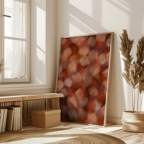 Spotted Brown Brush Strokes Poster