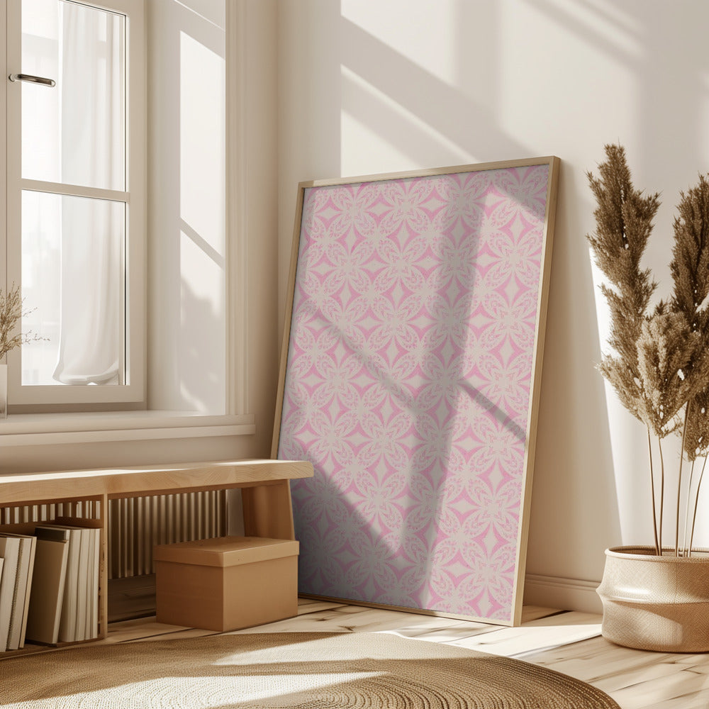 Light Pink Tile Pattern Poster