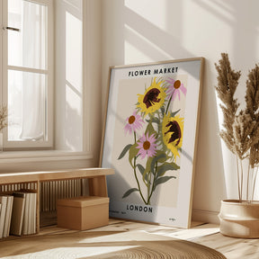 Flower Market. London Poster