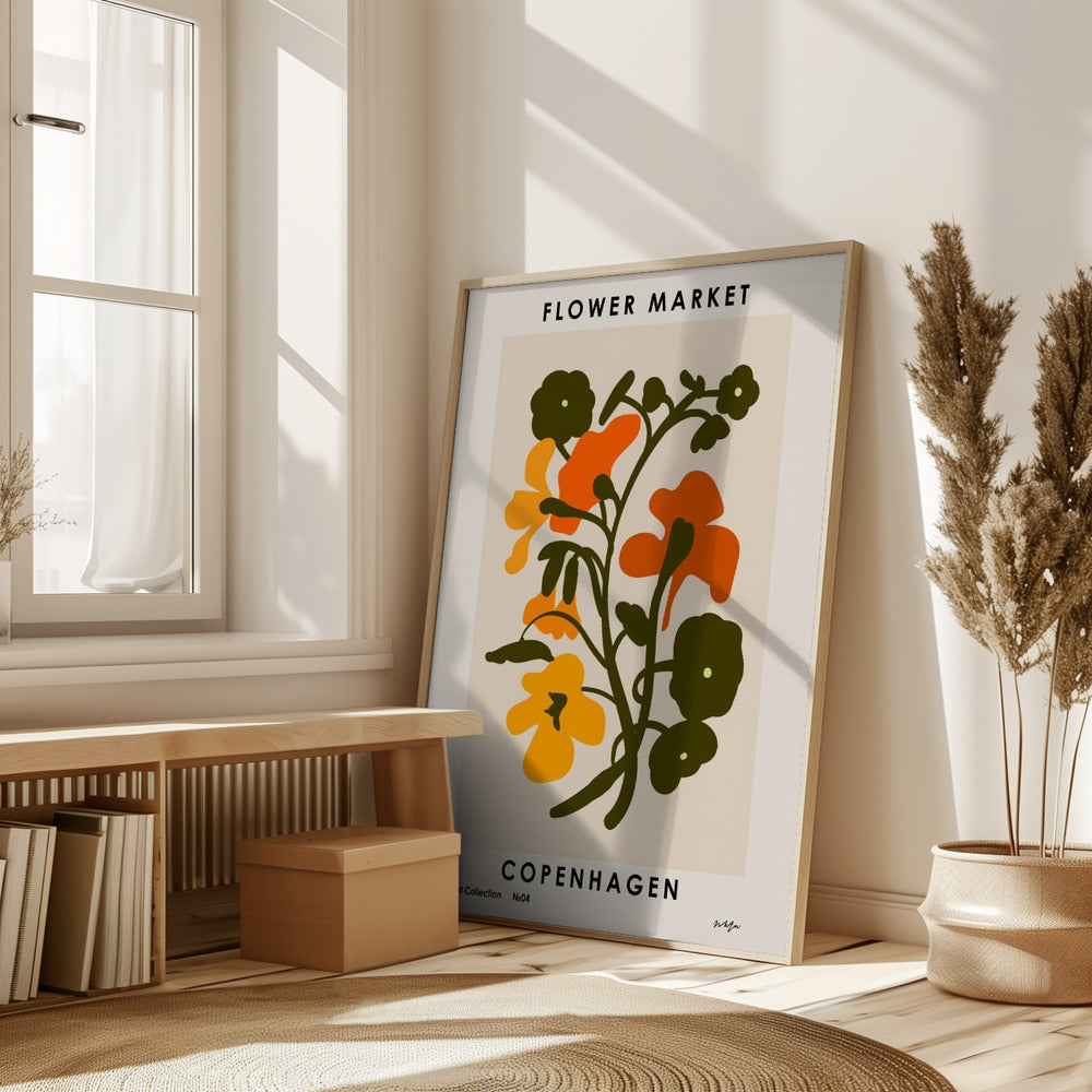 Flower Market. Copenhagen Poster