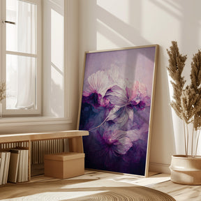 Purple Peony Poster