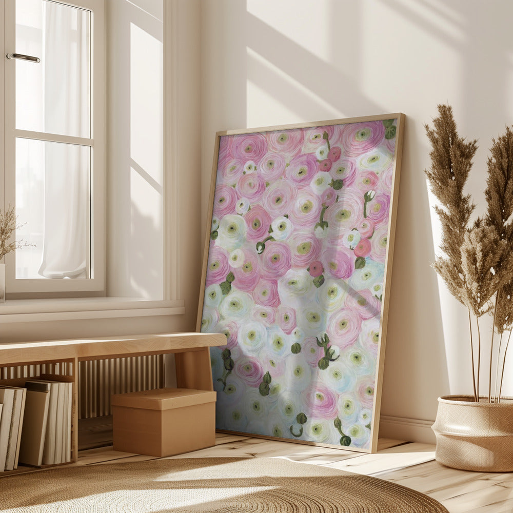 Gabry painterly ranunculus Poster