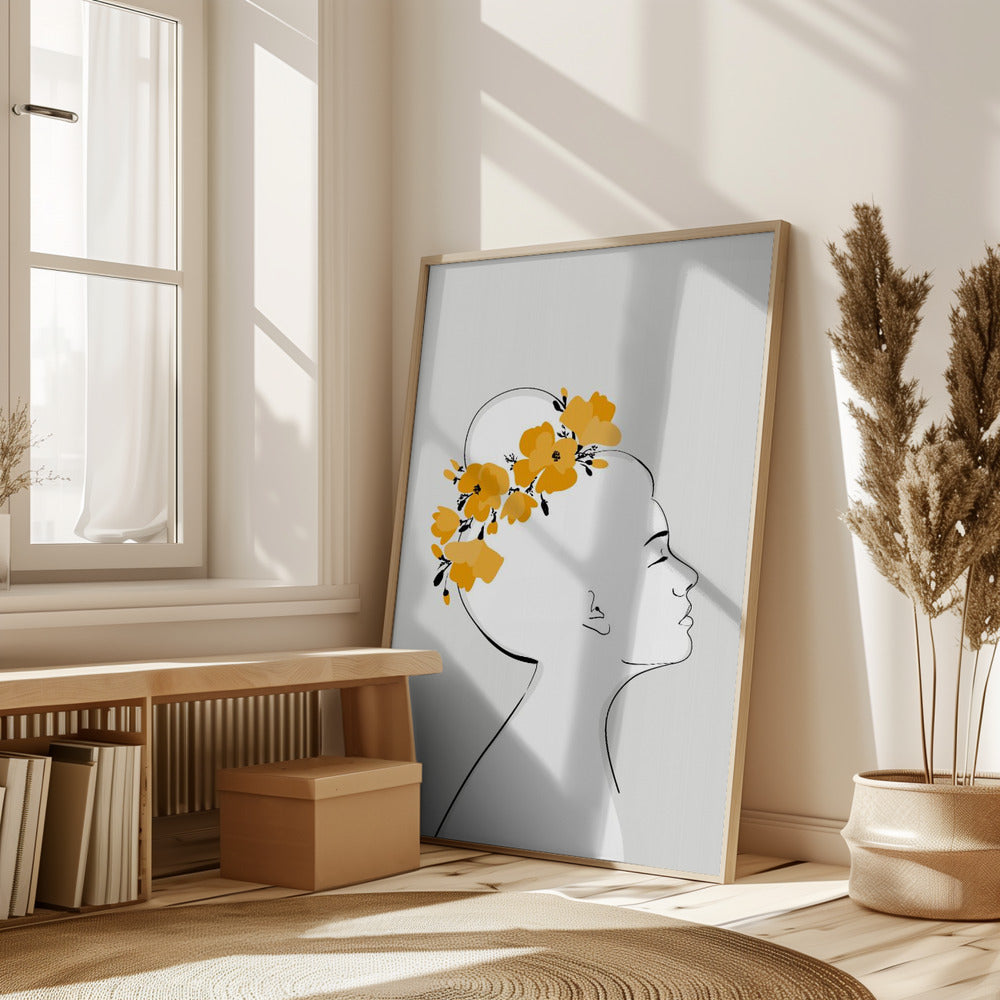 Floral Sanyu portrait Poster