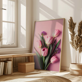 Pink Tulips Poster