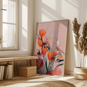 Orange Tulips Poster