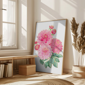 Pacey pink watercolor bouquet Poster