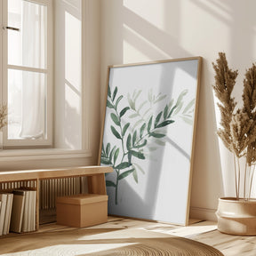 Watercolor laurel branch Poster