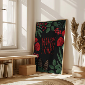 Merry everything in black Poster