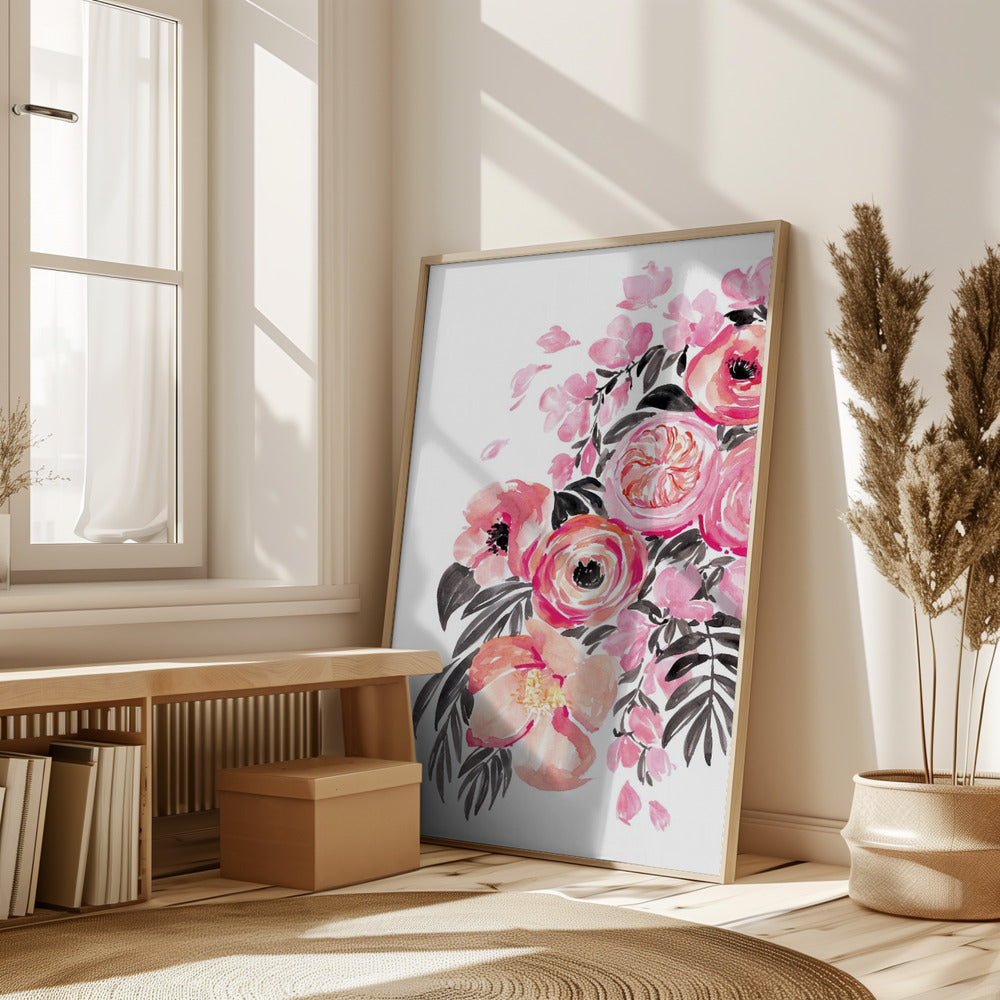 Danette bouquet in pink Poster