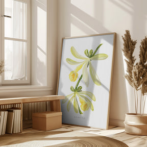 Watercolor vanilla orchid Poster