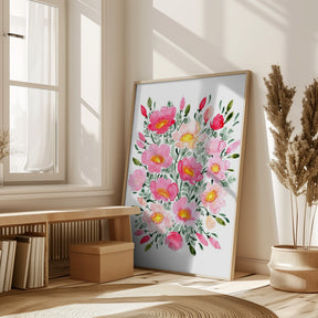 Winterlynn bouquet in pink Poster