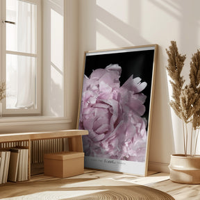 Enjoy the little things peony Poster