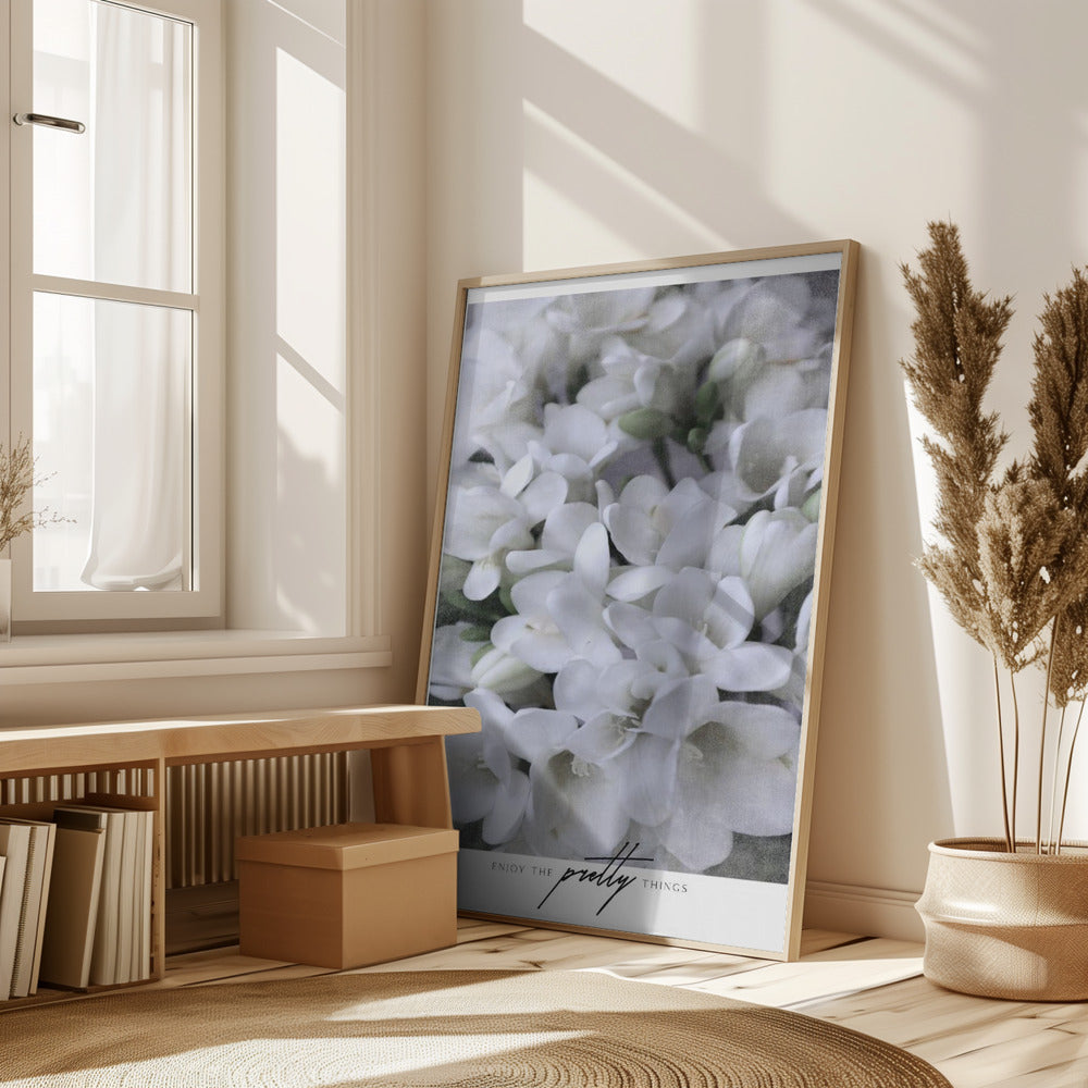 Distressed freesias III Poster