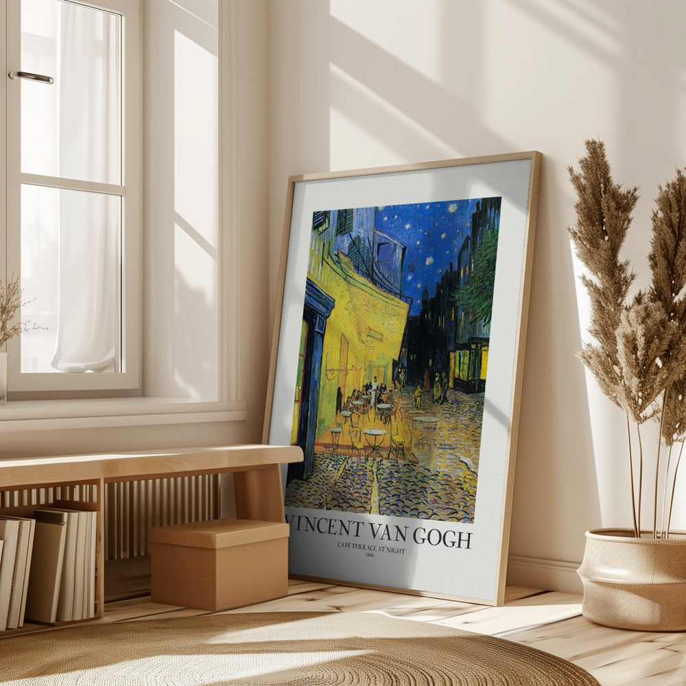 Café Terrace At Night Poster
