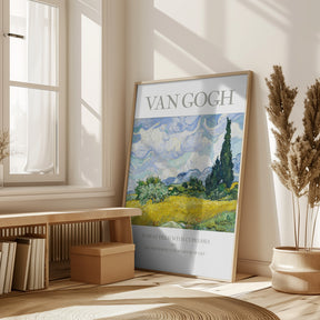 Wheat Field With Cypresses Poster