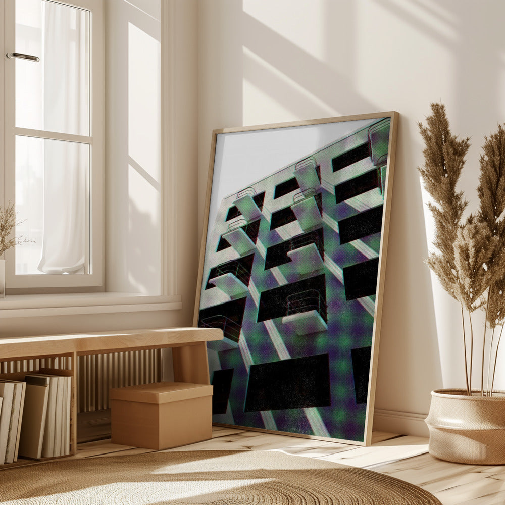 Bauhaus Dessau architecture in vintage magazine style VI Poster