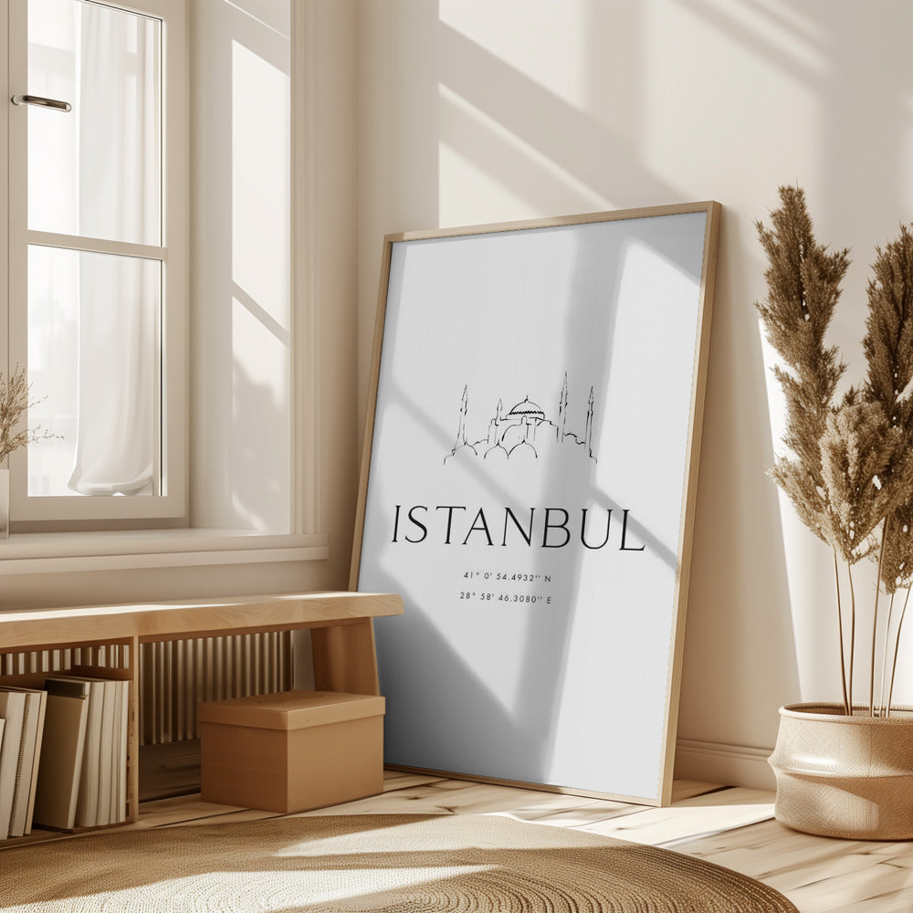 Istanbul coordinates Poster