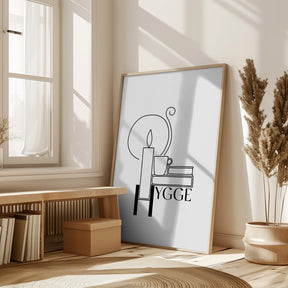 Hygge line art illustration Poster