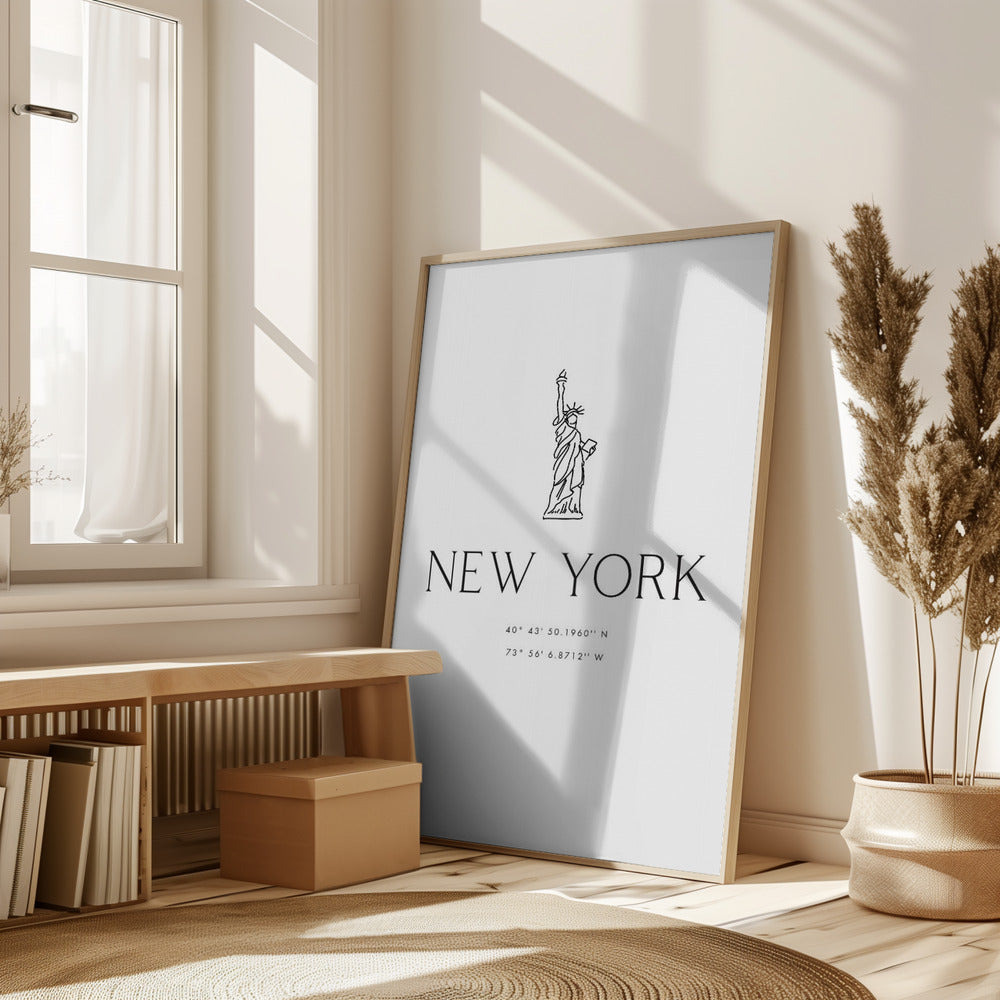 New York city coordinates Poster