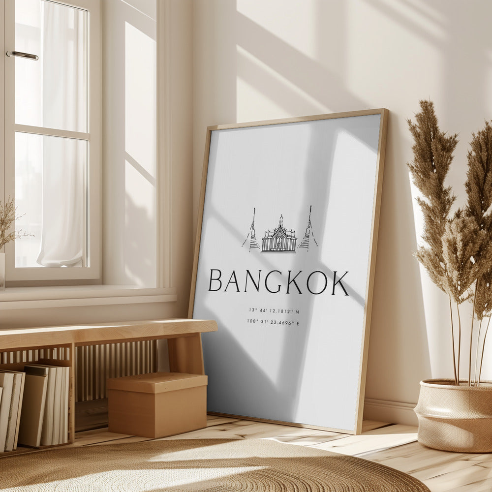 Bangkok coordinates Poster