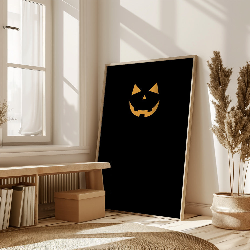 Minimal jack-o'-lantern Poster