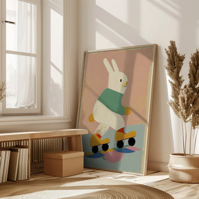 Skating Bunny Poster