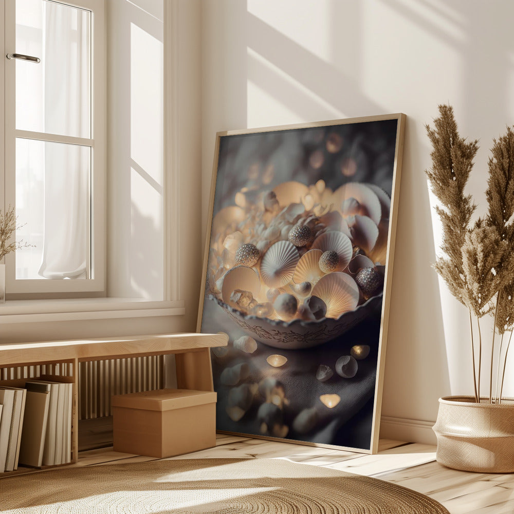 Glowing Sea Shells Poster