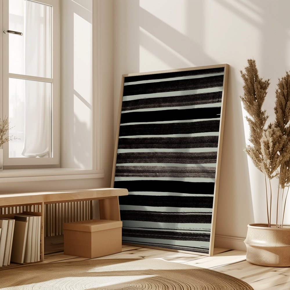 Lines in Green Poster