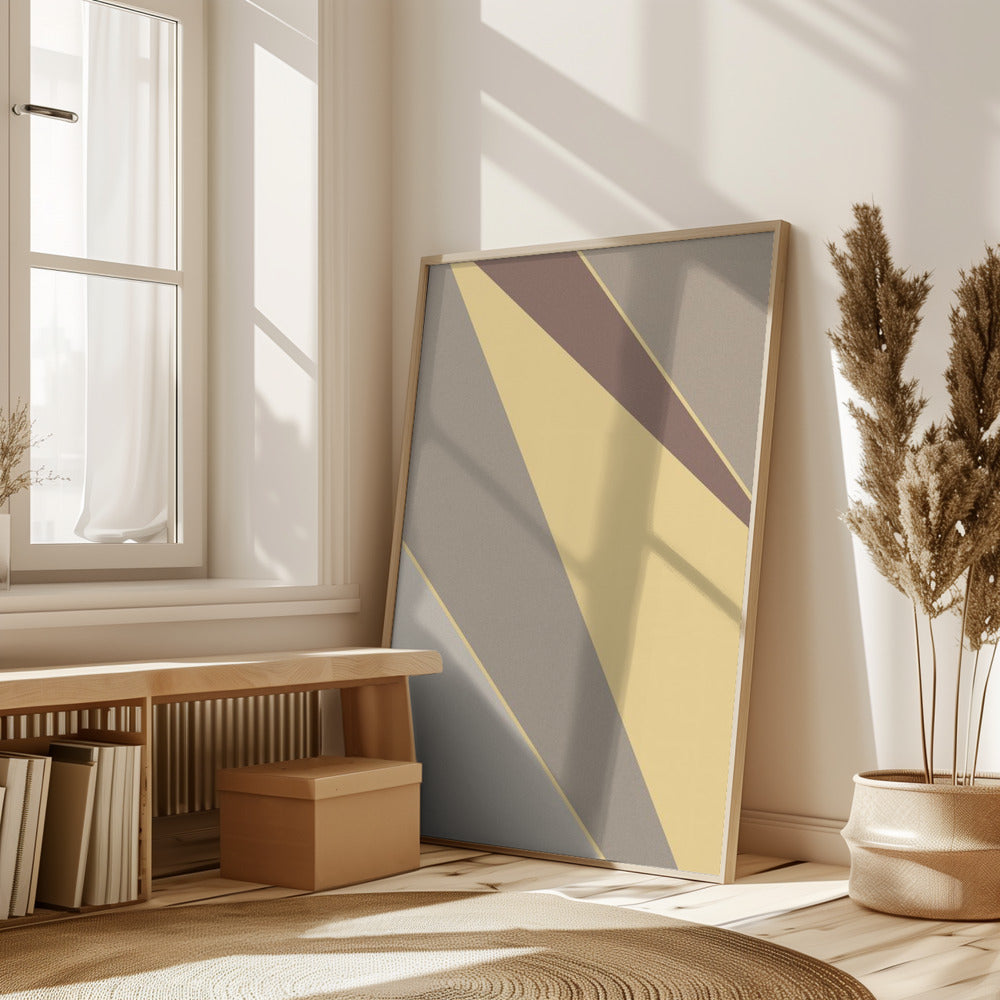 Abstract Shapes Yellow Poster