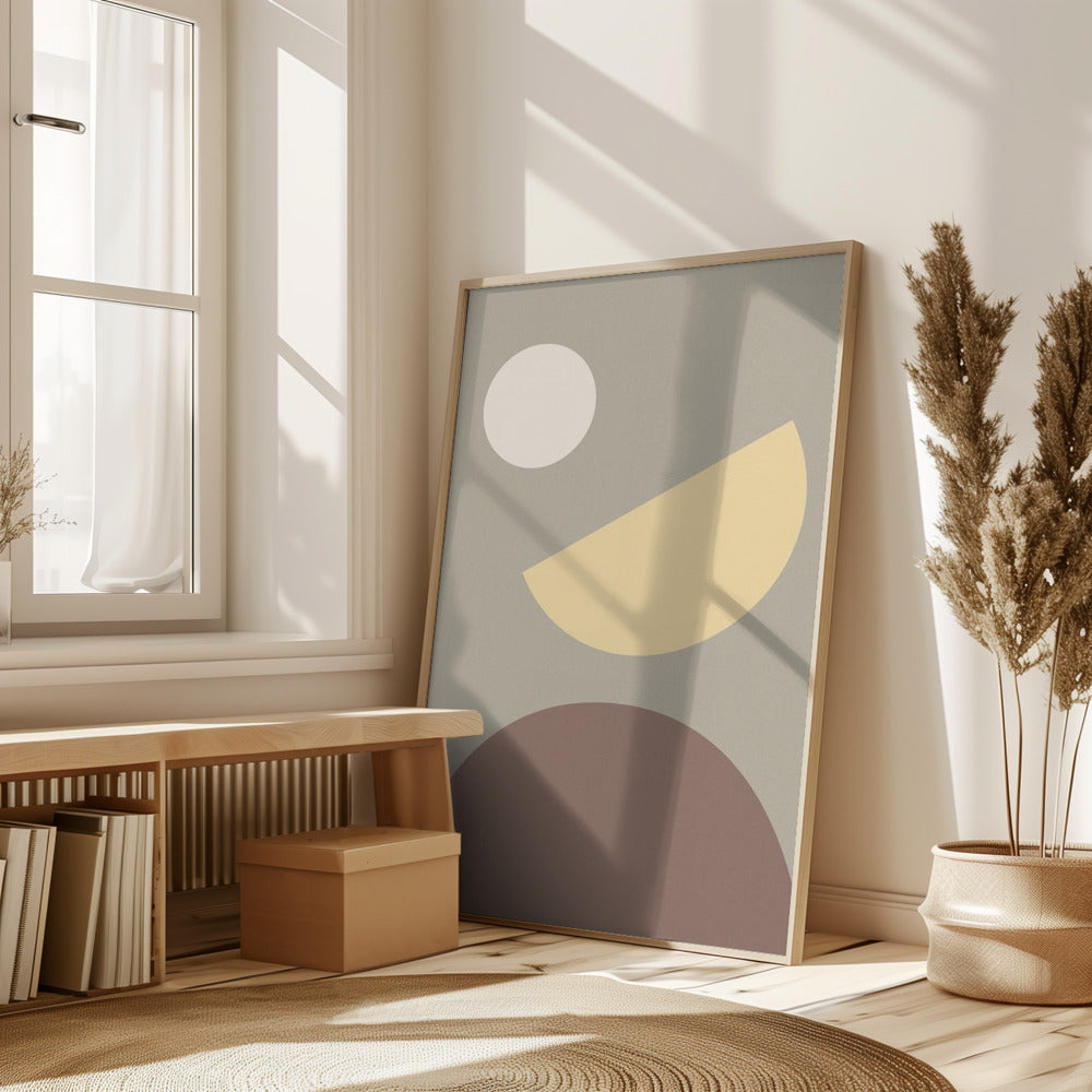 Arches Yellow and Gray Poster